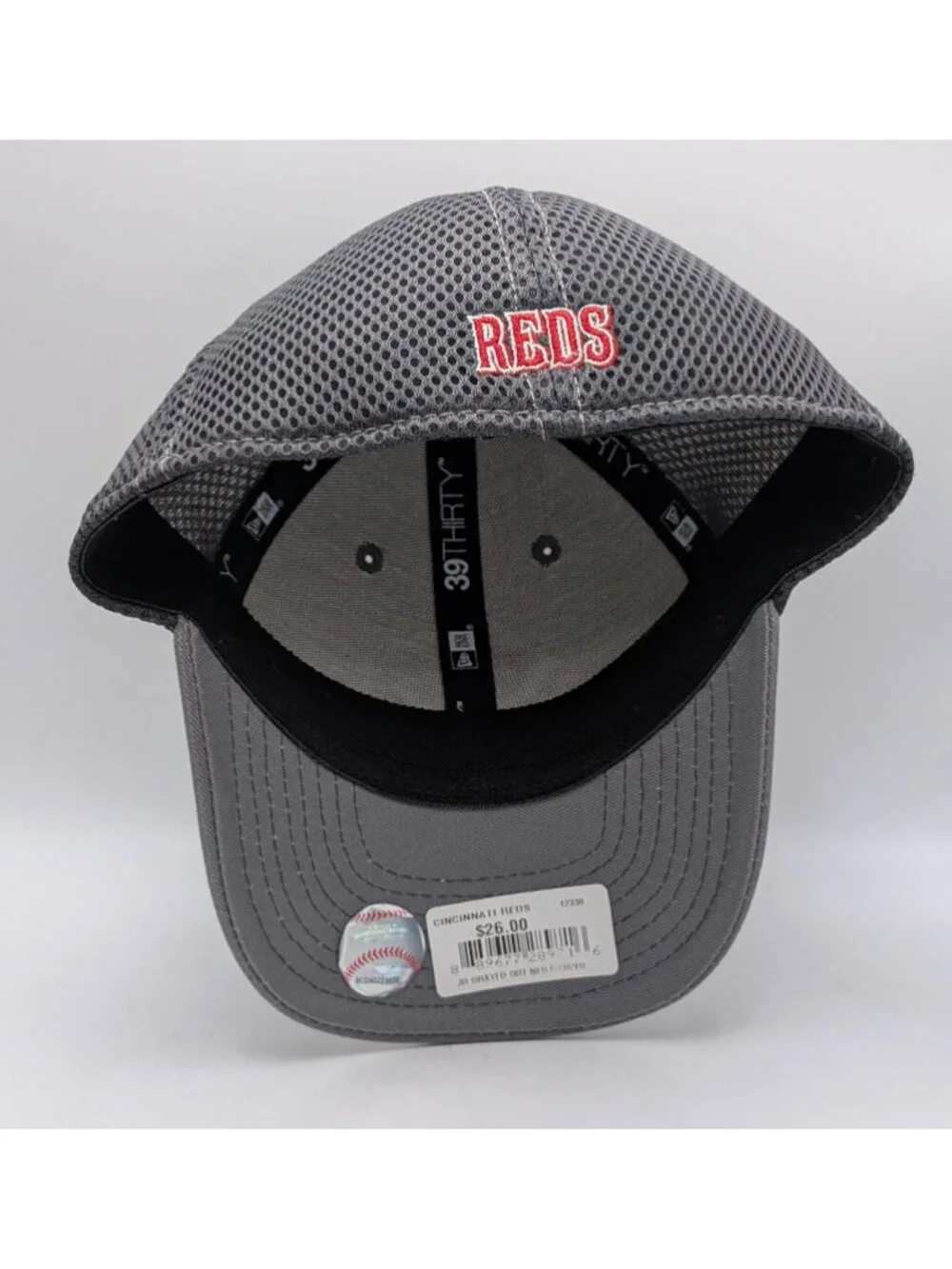 Cincinnati Reds New Era Youth Kids Hat SnapBack Cap Gray Fitted Stretch Childs